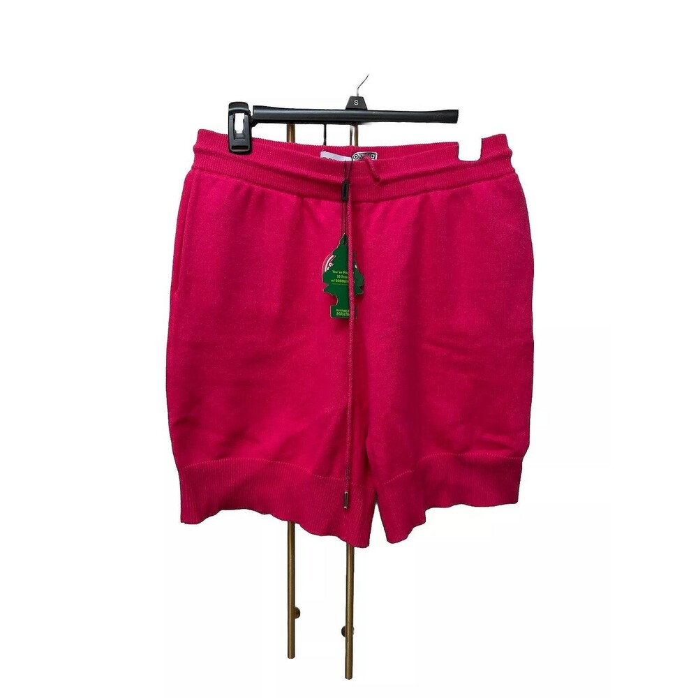 NWT BobbleHaus Pink Knitted Bubble Shorts Drawstring Mens Sz L Deadstock Leisure